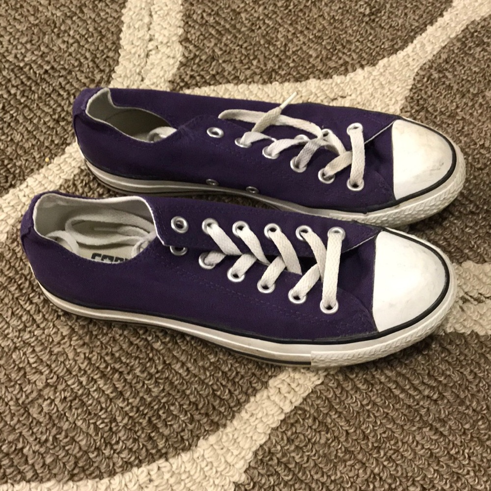 Hardly Worn! Purple Low Top Converse